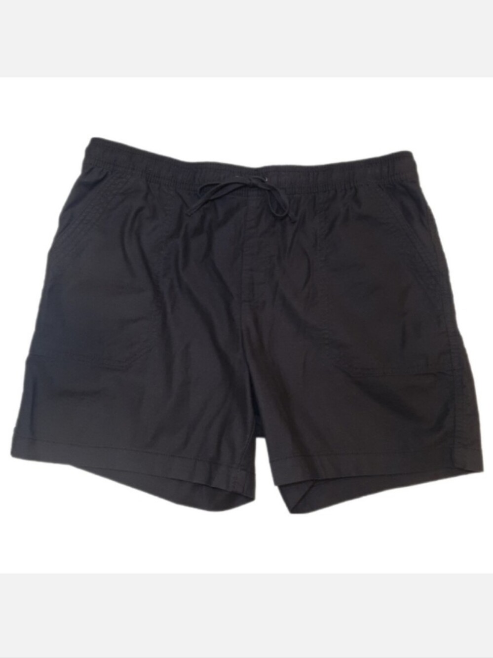 Tahari 6" Drawstring Pull On Shorts Relaxed Elastic Waist Cotton Stretch Large
